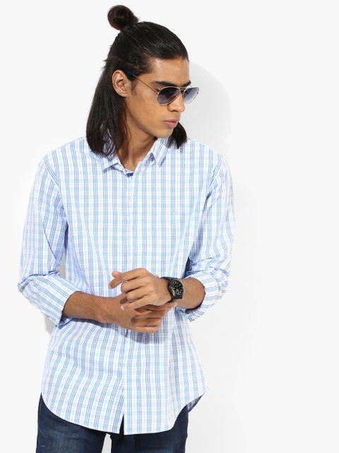 

Blue Checked Slim Fit Casual Shirt