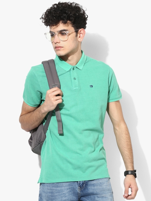 

Green Solid Regular Fit Polo T-Shirt