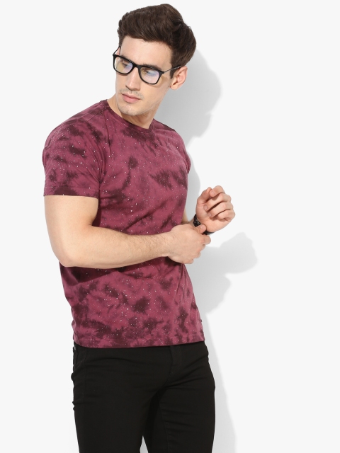 

Pink Printed Regular Fit Round Neck T-Shirt