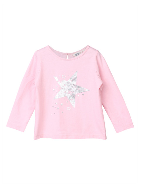 

Beebay Girls Pink Printed Round Neck T-shirt