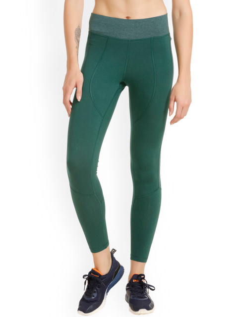 

Zelocity by Zivame Women Green Ankle-Length Leggings