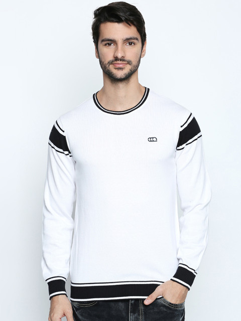 

Ajile by Pantaloons Men White Solid Pullover