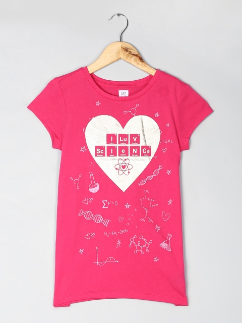 

GAP Girls Metallic Graphic T-shirt, Pink