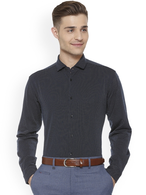 

Van Heusen Men Navy Blue Slim Fit Printed Formal Shirt