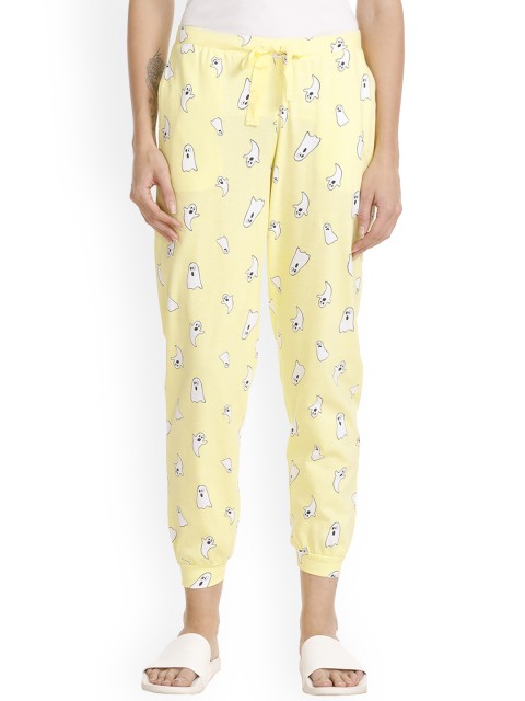 

Zivame Women Yellow & White Printed Pyjamas ZI6381FASHBYELW
