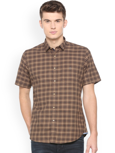 

Van Heusen Sport Men Brown Slim Fit Checked Casual Shirt