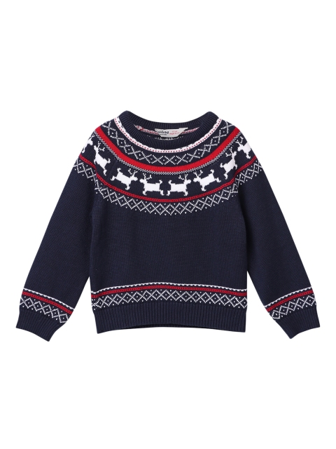 

Beebay Boys Navy Blue Printed Pullover