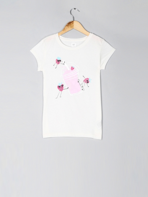 

GAP Girls Metallic Graphic T-shirt, White