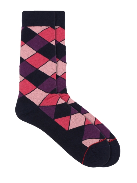 

Soxytoes Men Multicoloured Checked Above Ankle Socks, Multi