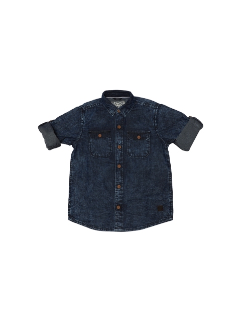 

Allen Solly Junior Boys Blue Regular Fit Faded Casual Shirt