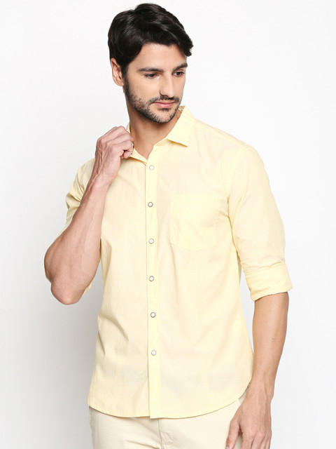 

Spiritus by Pantaloons Men's Yellow Shirt