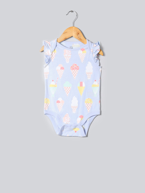 

GAP Girls Graphic Flutter Sleeve Bodysuit, Blue