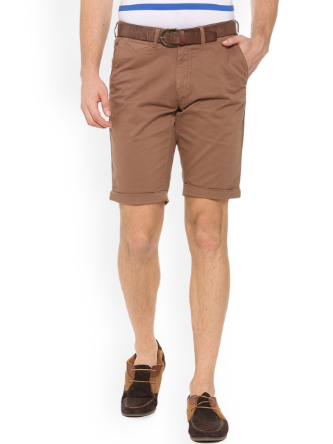 

Allen Solly Men Brown Solid Slim Fit Regular Shorts