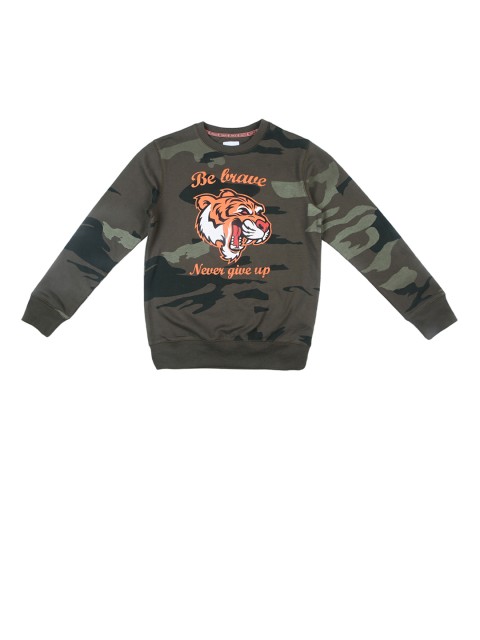 

POPPERS by Pantaloons Boys Green Printed Sweatshirt