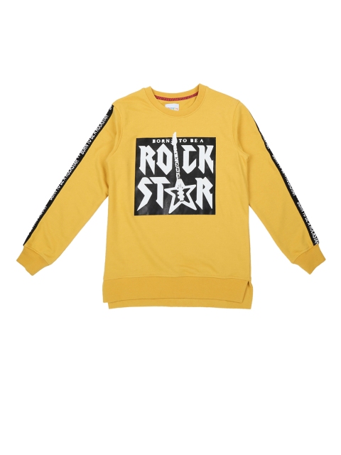 

POPPERS by Pantaloons Boys Yellow Printed Sweatshirt