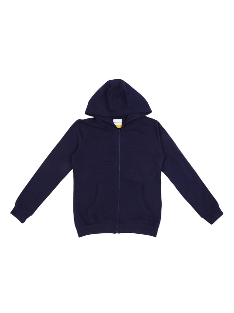 

POPPERS by Pantaloons Girls Navy Blue Solid Hooded Sweatshirt