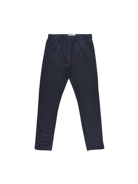 

POPPERS by Pantaloons Girls Blue Solid Ankle-Length Leggings
