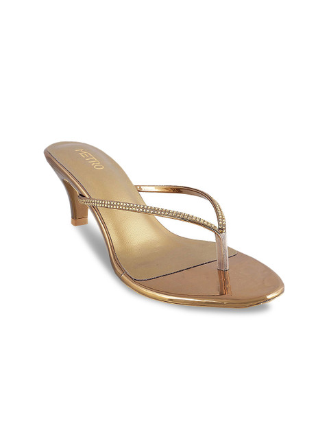

Metro Women Gold-Toned Solid Heels