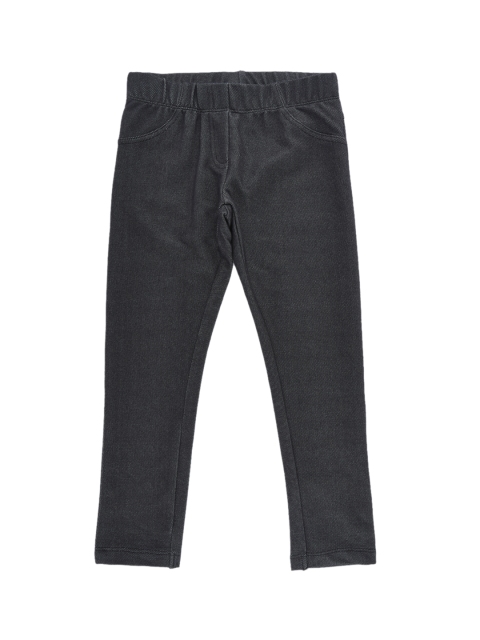 

CHALK by Pantaloons Girls Black Solid Leggings