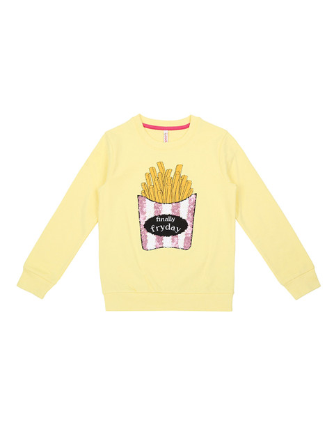 

CHALK by Pantaloons Girls Yellow Printed Sweatshirt