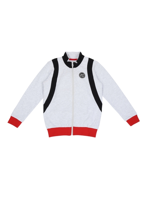 

CHALK by Pantaloons Boys Off-White & Navy Blue Colourblocked Sweatshirt