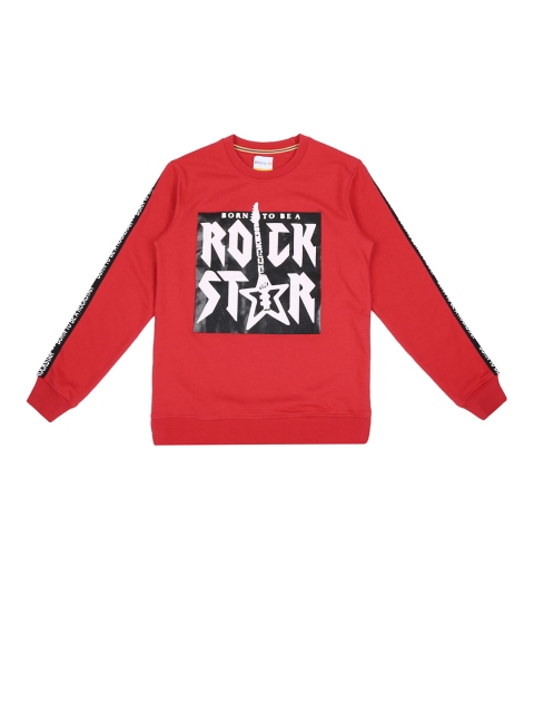 

POPPERS by Pantaloons Boys Red Printed Sweatshirt