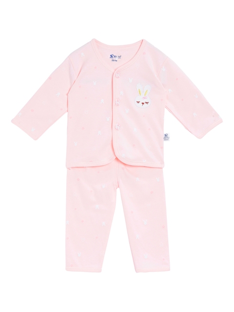 

Camey Unisex Peach-Coloured Printed Night suit