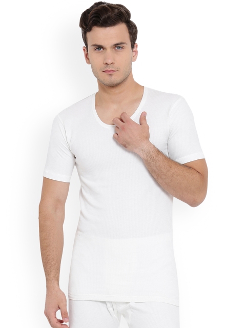 

Monte Carlo Men Off White Solid Thermal T-Shirt