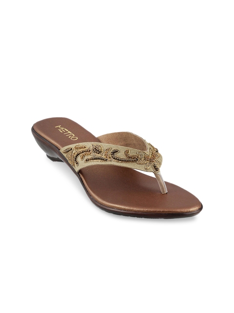 

Metro Women Gold-Toned Solid Heels