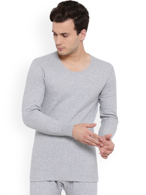 

Monte Carlo Men Grey Melange Striped Thermal Top BBAPLMC67027_3XL
