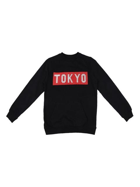 

POPPERS by Pantaloons Boys Black Printed Sweatshirt