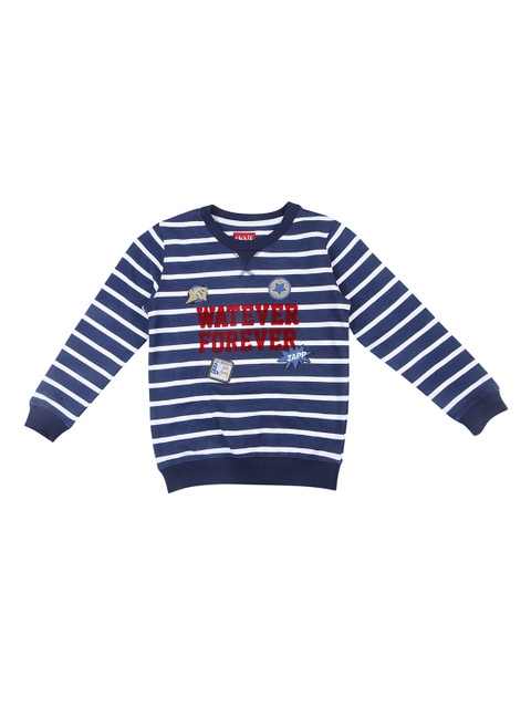 

CHALK by Pantaloons Boys Blue & White Striped Sweatshirt