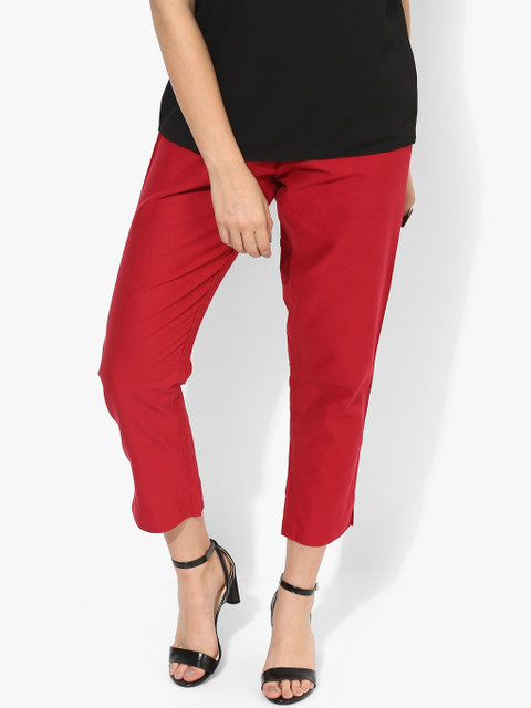 

Red Solid Coloured Pants
