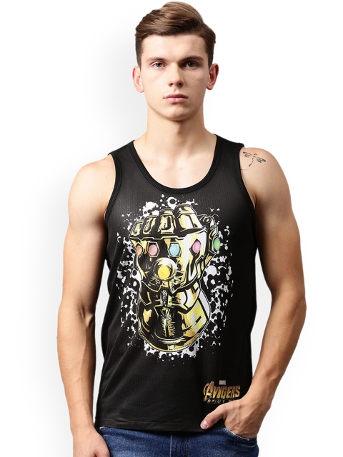 

Marvel by Wear Your Mind Men Black Printed Round Neck T-shirt