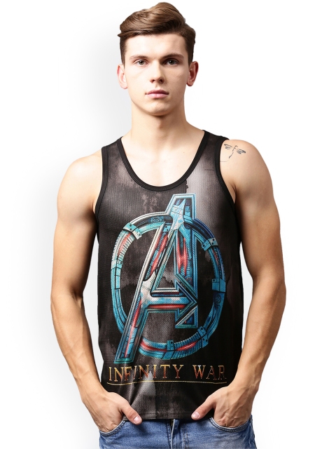 

Marvel by Wear Your Mind Men Grey Printed Round Neck T-shirt