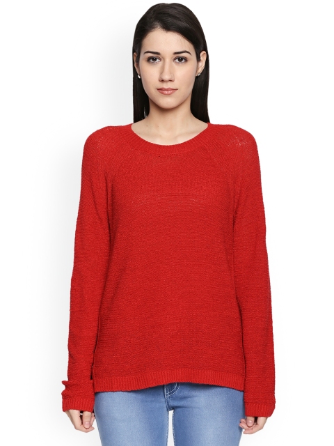 

Annabelle by Pantaloons Women Red Solid Pullover