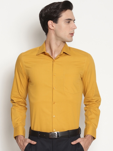 

IVOC Men Mustard Yellow Smart Slim Fit Solid Formal Shirt