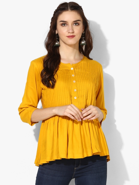 

Yellow Solid Blouse
