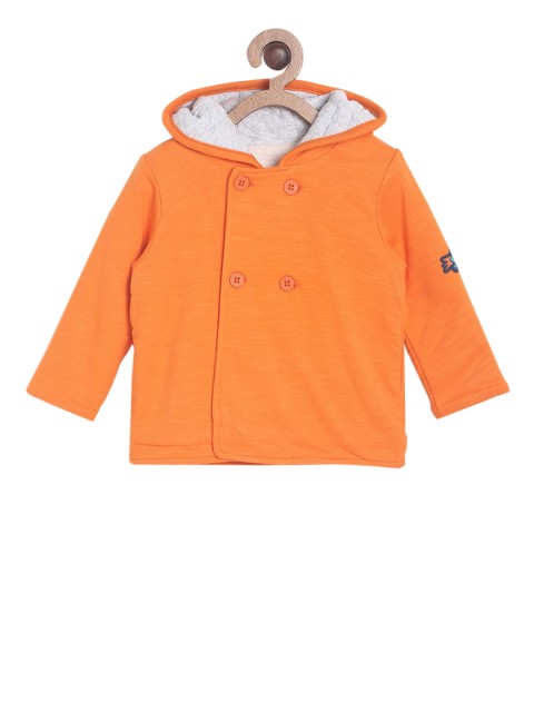 

MINI KLUB Boys Orange Solid Open Front Jacket