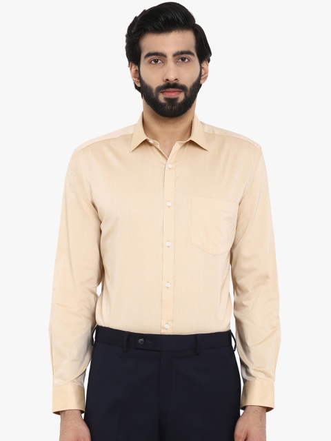 

Park Avenue Men Beige Regular Fit Solid Formal Shirt