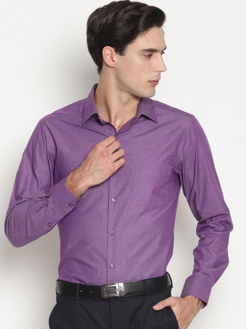 

IVOC Men Purple Comfort Regular Fit Solid Formal Shirt