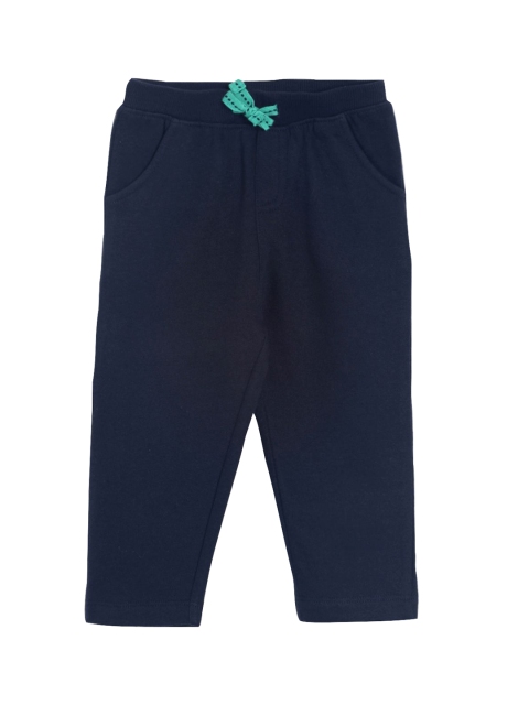 

MINI KLUB Boys Navy Blue Solid Straight Fit Track Pants