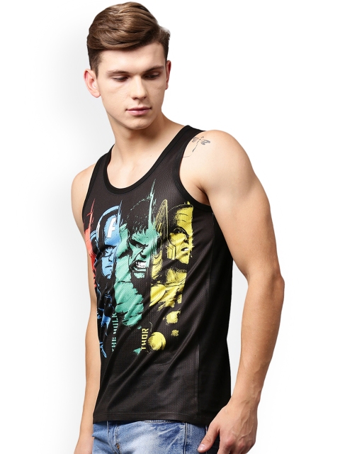 

Marvel by Wear Your Mind Men Black Printed Round Neck T-shirt