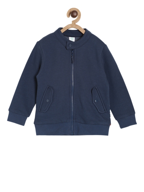 

MINI KLUB Boys Navy Blue Solid Sweatshirt