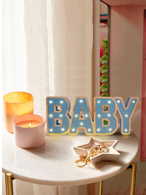 

Archies Blue Wooden LED Wall Hanging