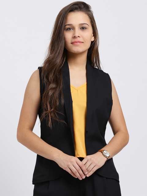 

Trend Arrest Women Black Solid Tailored Jacket