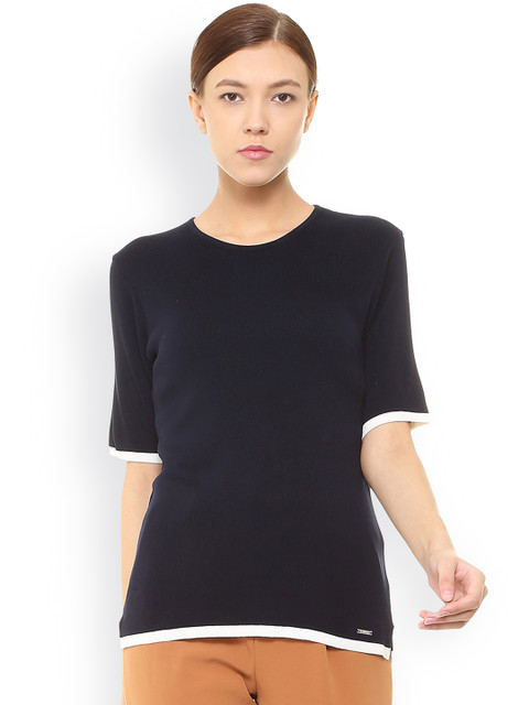 

Van Heusen Women Blue Solid Top