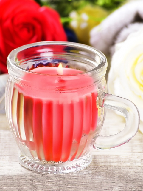 

Archies Love Gifts Red Scented Candle With Glass Cup
