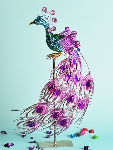 

Archies Pink Ceramic Peacock Showpiece