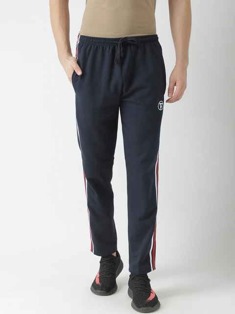 

GRIFFEL Men Navy Blue Straight-Fit Trackpant